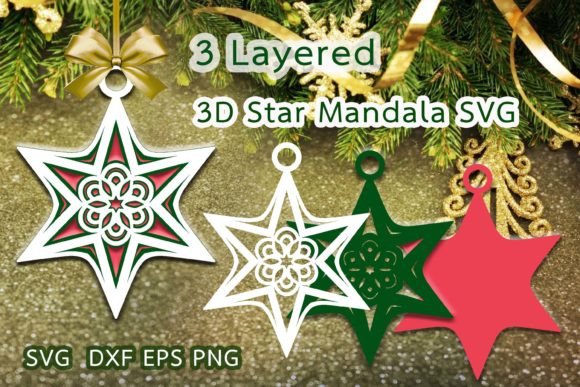 3D Star Mandala SVG V2: A Christmas 3D SVG Review