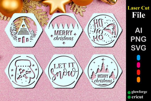 3D SVG Christmas Stencils for Crafting
