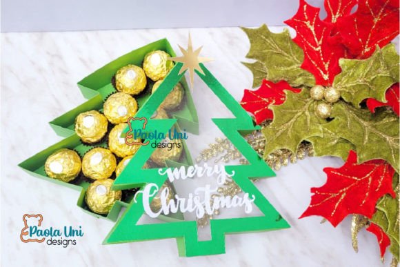 3D SVG Christmas Tree Box for Cricut Crafts