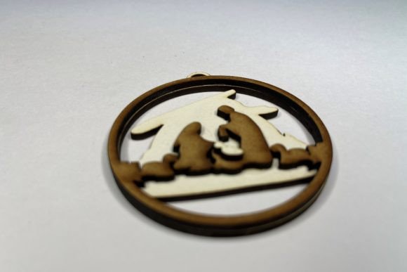 3D SVG Nativity Bauble for Christmas Branding