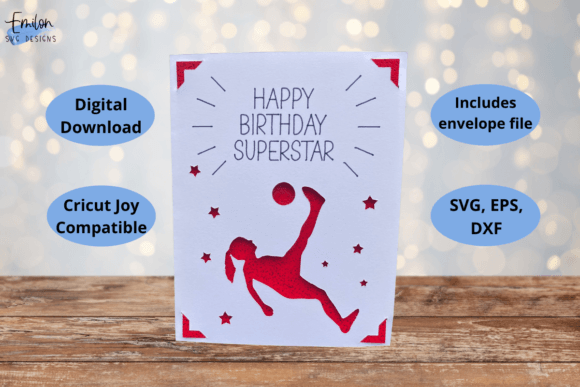 3D SVG Shapes: Girls Football Birthday Card Review