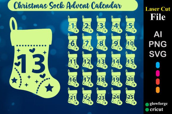 Christmas Sock Advent Countdown 3D SVG Review