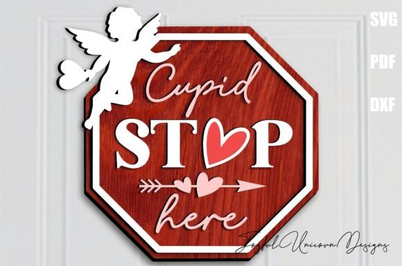 Cupid Stop Here: 3D SVG Shapes for Wood Signs