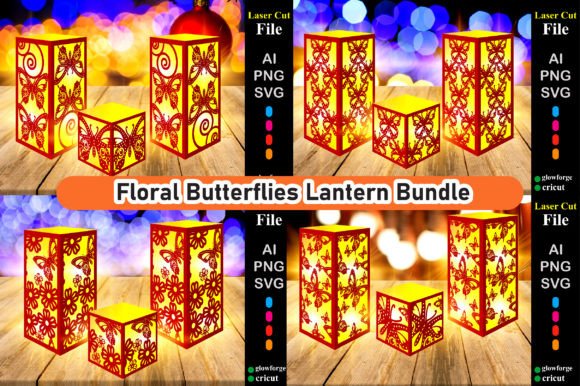 Floral Butterflies Lantern 3D SVG Shapes Review