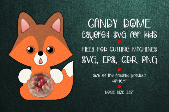Fox Candy Dome 3D SVG: Shapes for Paper Craft