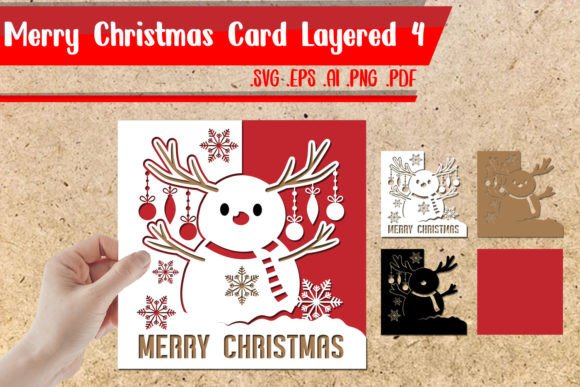 Merry Christmas Card Layered 4 SVG: A 3D SVG Review
