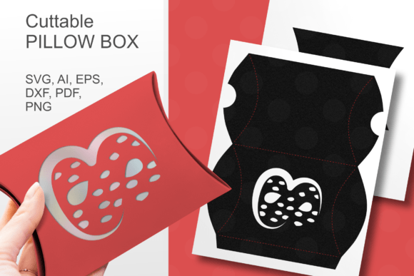 Number 8 Pillow Favor Box Template SVG: 3D SVG Gift Boxes