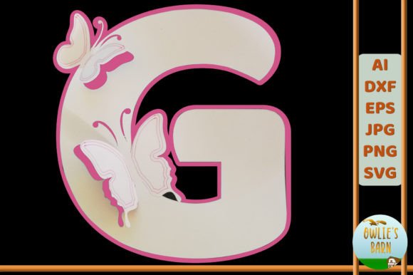 Popup Butterfly Monogram G: 3D SVG Shapes Review