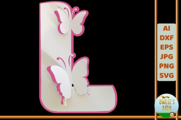 Popup Butterfly Monogram L: 3D SVG Shapes Review