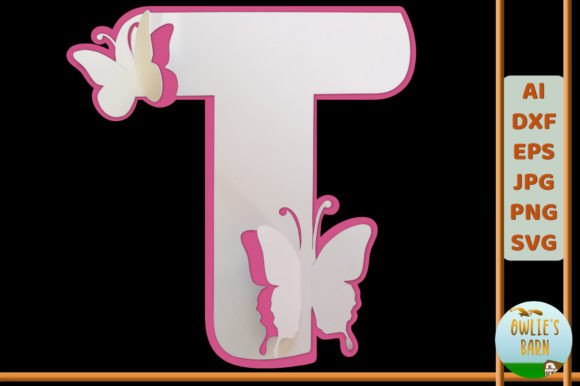 Popup Butterfly Monogram T: 3D SVG Shapes Review