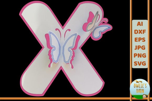 Popup Butterfly Monogram X: 3D SVG Shapes Review