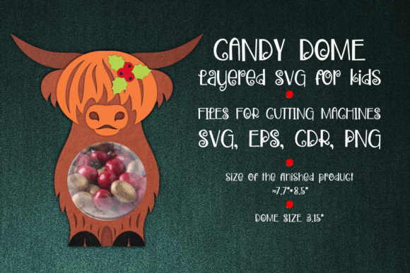 Scottish Highland Christmas Candy Dome 3D SVG Review
