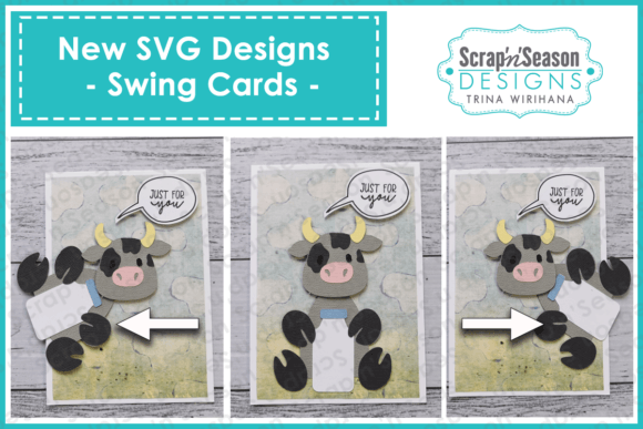 Swing Card - Cow: 3D SVG Shapes for Crafters