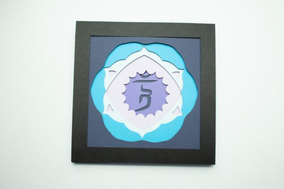 Throat Chakra Mandala Shadow Box: 3D SVG Asset Review