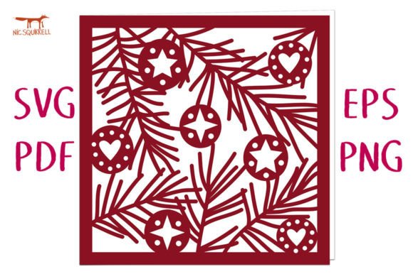 Tree Branches with Ornaments Card SVG Review