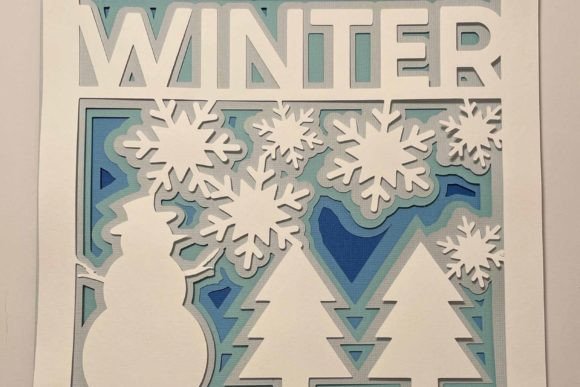 Winter Shadow Box 3D SVG for Seasons Crafts